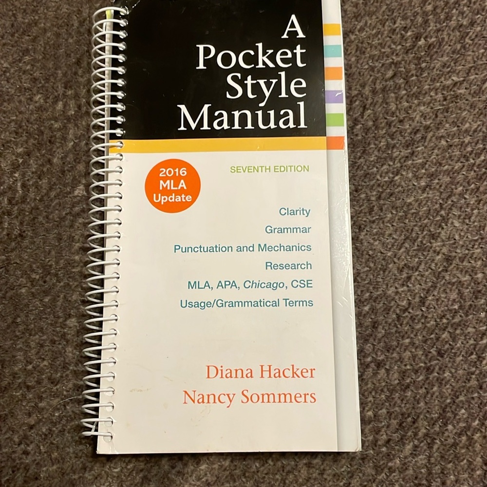 A pocket style Manual, seventh edition, new